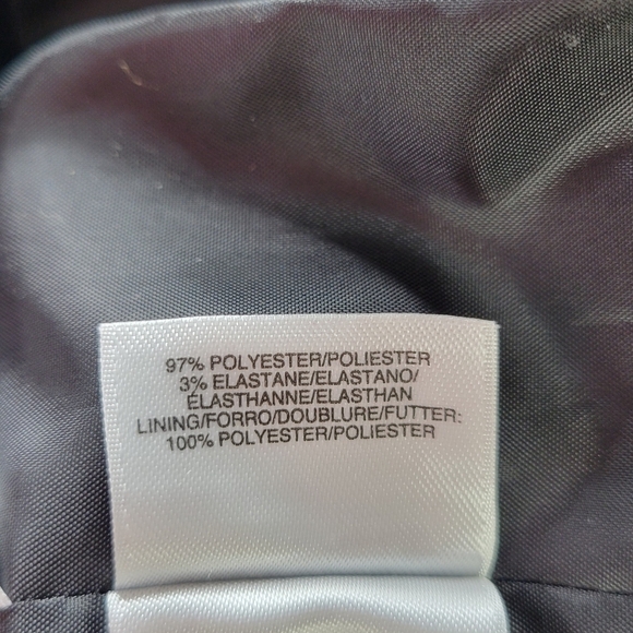 Le Suit Blazer Women Size 18 Black Blue Navy Aqua White Flap Pockets Notch Lined - Picture 6 of 11